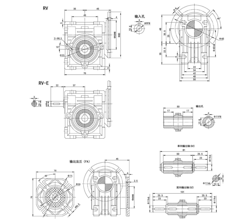 東元RV蝸輪蝸桿減速機(jī) - TECO東元電機(jī) | 變頻器·伺服電機(jī)·減速機(jī)·電機(jī)解決方案