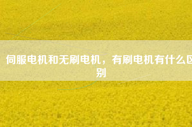 伺服電機和無刷電機，有刷電機有什么區(qū)別