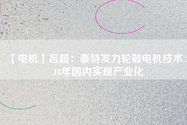 【電機(jī)】呂超:泰特發(fā)力輪轂電機(jī)技術(shù) 2018年國(guó)內(nèi)實(shí)現(xiàn)產(chǎn)業(yè)化 - TECO東元電機(jī) | 變頻器·伺服電機(jī)·減速機(jī)·電機(jī)解決方案