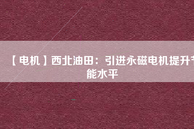 【電機】西北油田：引進永磁電機提升節(jié)能水平 - TECO東元電機 | 變頻器·伺服電機·減速機·電機解決方案