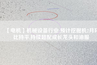 【電機(jī)】機(jī)械設(shè)備行業(yè):預(yù)計(jì)挖掘機(jī)2月環(huán)比持平,持續(xù)超配成長(zhǎng)龍頭和油服 - TECO東元電機(jī) | 變頻器·伺服電機(jī)·減速機(jī)·電機(jī)解決方案