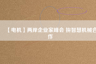 【電機(jī)】兩岸企業(yè)家峰會 拚智慧機(jī)械合作 - TECO東元電機(jī) | 變頻器·伺服電機(jī)·減速機(jī)·電機(jī)解決方案