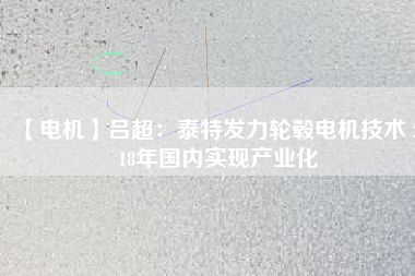 【電機(jī)】呂超:泰特發(fā)力輪轂電機(jī)技術(shù) 2018年國(guó)內(nèi)實(shí)現(xiàn)產(chǎn)業(yè)化 - TECO東元電機(jī) | 變頻器·伺服電機(jī)·減速機(jī)·電機(jī)解決方案