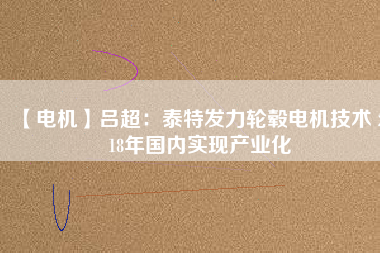 【電機(jī)】呂超:泰特發(fā)力輪轂電機(jī)技術(shù) 2018年國(guó)內(nèi)實(shí)現(xiàn)產(chǎn)業(yè)化 - TECO東元電機(jī) | 變頻器·伺服電機(jī)·減速機(jī)·電機(jī)解決方案